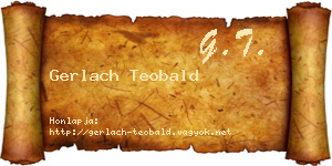 Gerlach Teobald névjegykártya